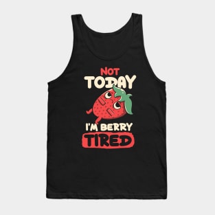 Berry Tired Funny Strawberry by Tobe Fonseca Tank Top